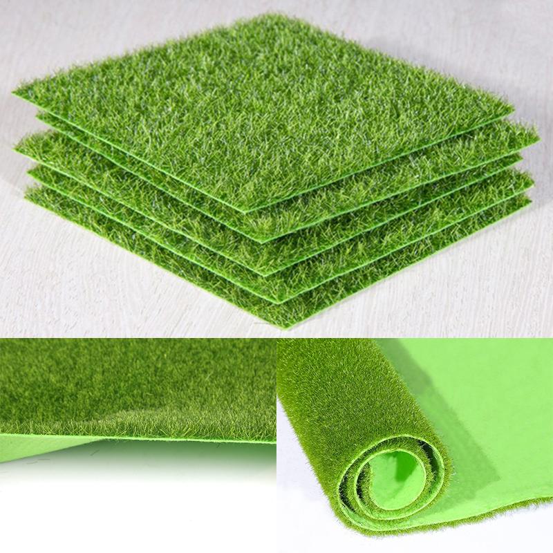 Artificial Grass Lawn Green Fake Plants For Garden Decor Building Model Supplies