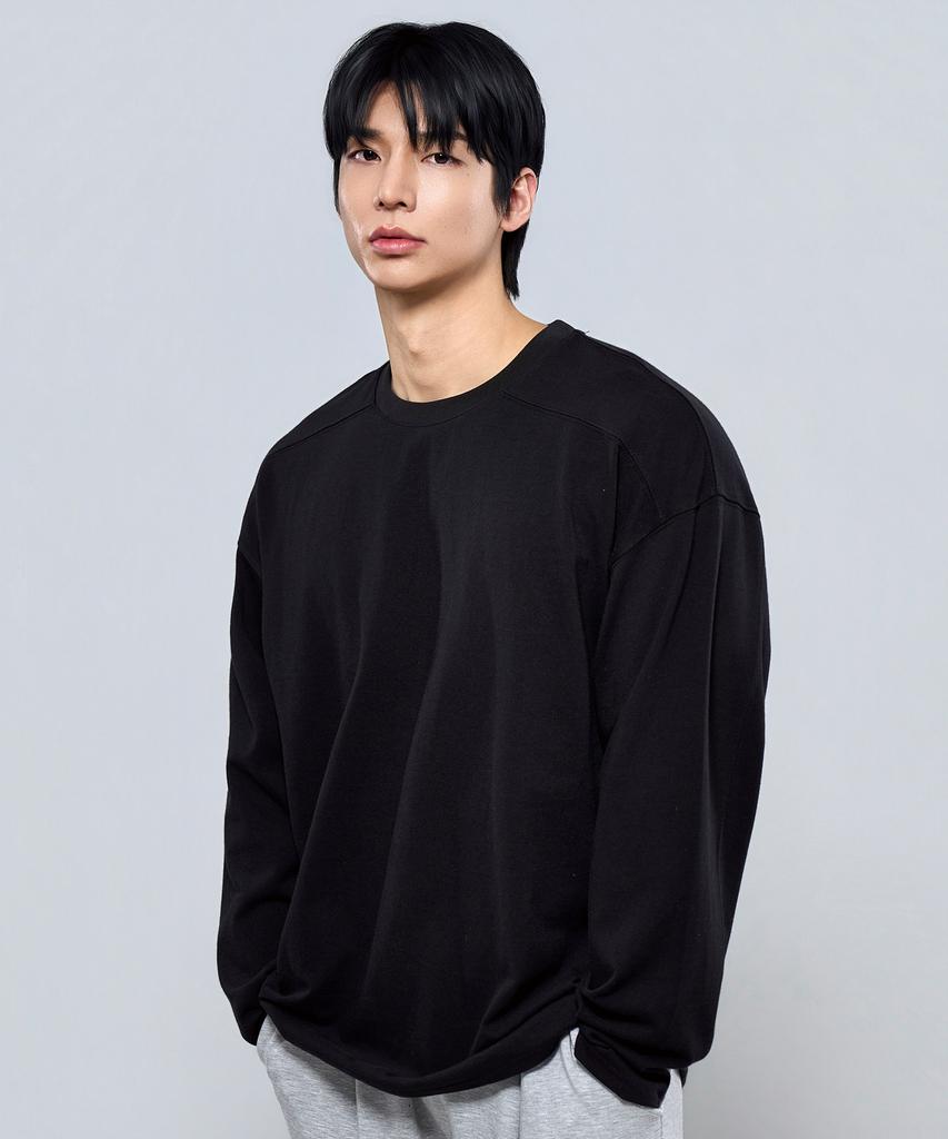 Pijikeolgameoncheu P2613 Heavy Cut Oversized Long Sleeve Tee [3 Colors]