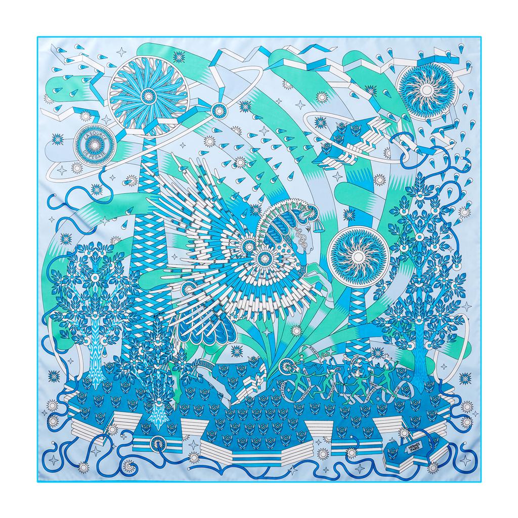 Luxury Brand 90cm Scarf Women Foulard Bandana Handmade Curled Twill Silk Square Scarf New Design Head Hijab Scarves For Ladies