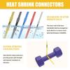 525PCS Heat Shrink Wire Connectors, 22-10 AWG Marine Grade Heat Shrink Butt Connectors, Waterproof Electrical Wire Terminals Kit Insulated Ring Fork