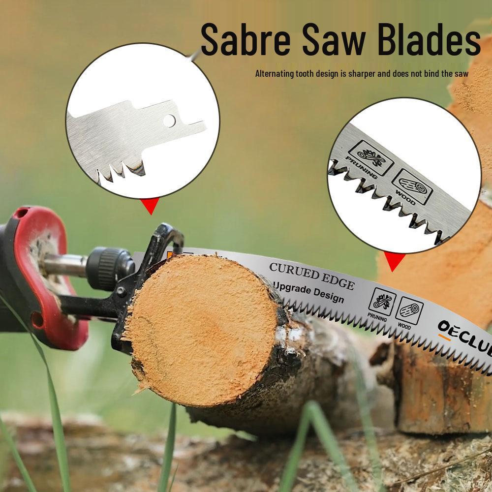 Universal Extended Reciprocating Saw Blade for Woodworking and Branch Cutting