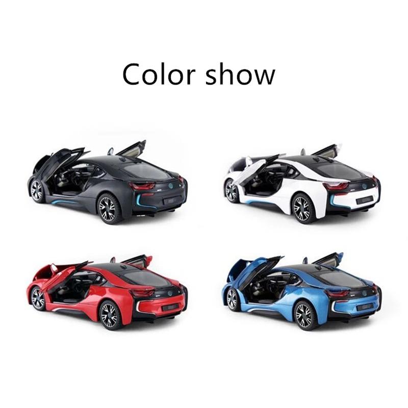 1/24 BMW I8 Supercar Model Samochodu Ze Stopu Diecasty Zabawki Pojazdy Symulacja Metalowy Model Samochodu Kolekcja Prezenty Urodzinowe dla Dzieci