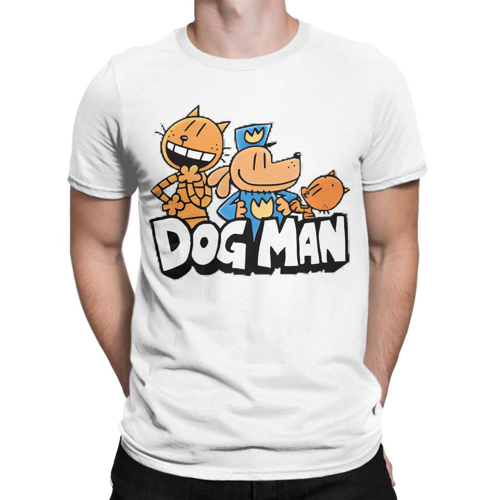 Funny Animation Funny Adventure Kid Movie TShirt for Men Round Collar Cotton T Shirts Dog Man Short Sleeve Tees Printed Tops