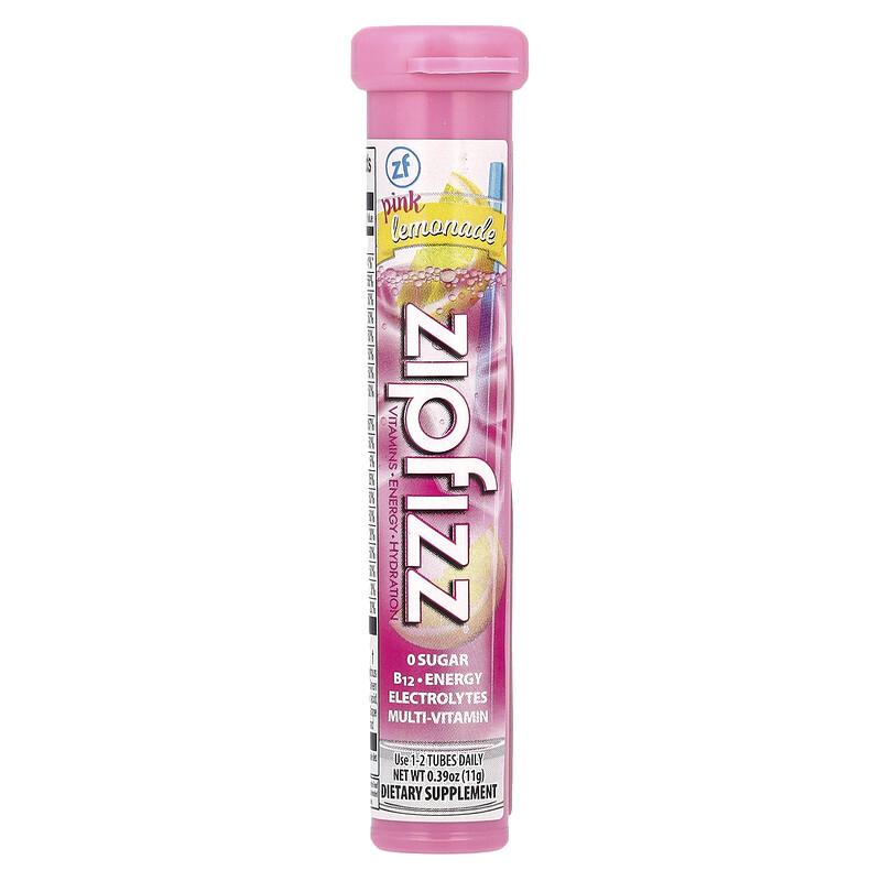 Energy Drink Mix, Pink Lemonade, 20 Tubes, 0.39 oz (11 g) Each