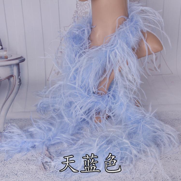 5 Layers Ostrich Top Encryption Thickened Feather Fleece Strip Catwalk Show Costume Decorative Ostrich Feather Strip