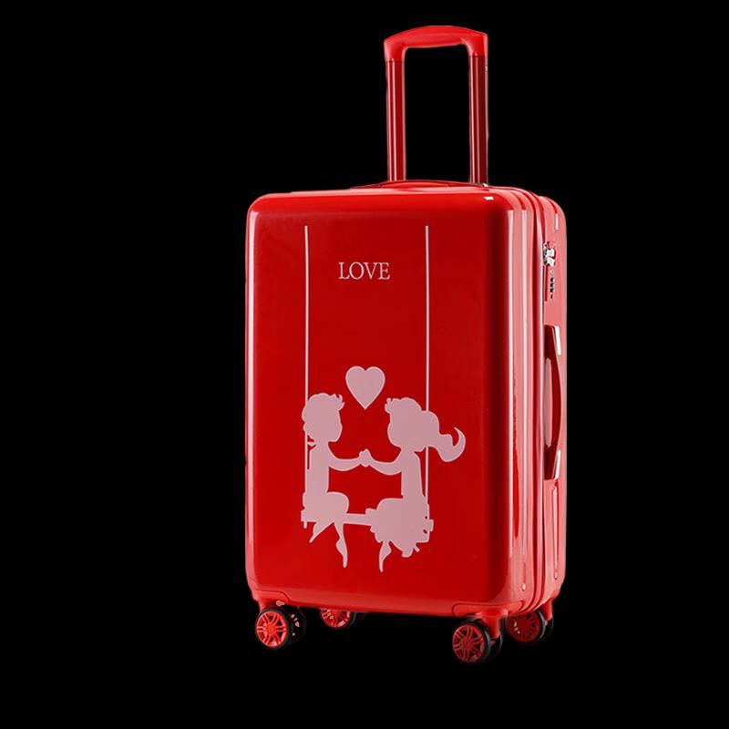OEING Festive Red Wedding Trolley Case 20 inch