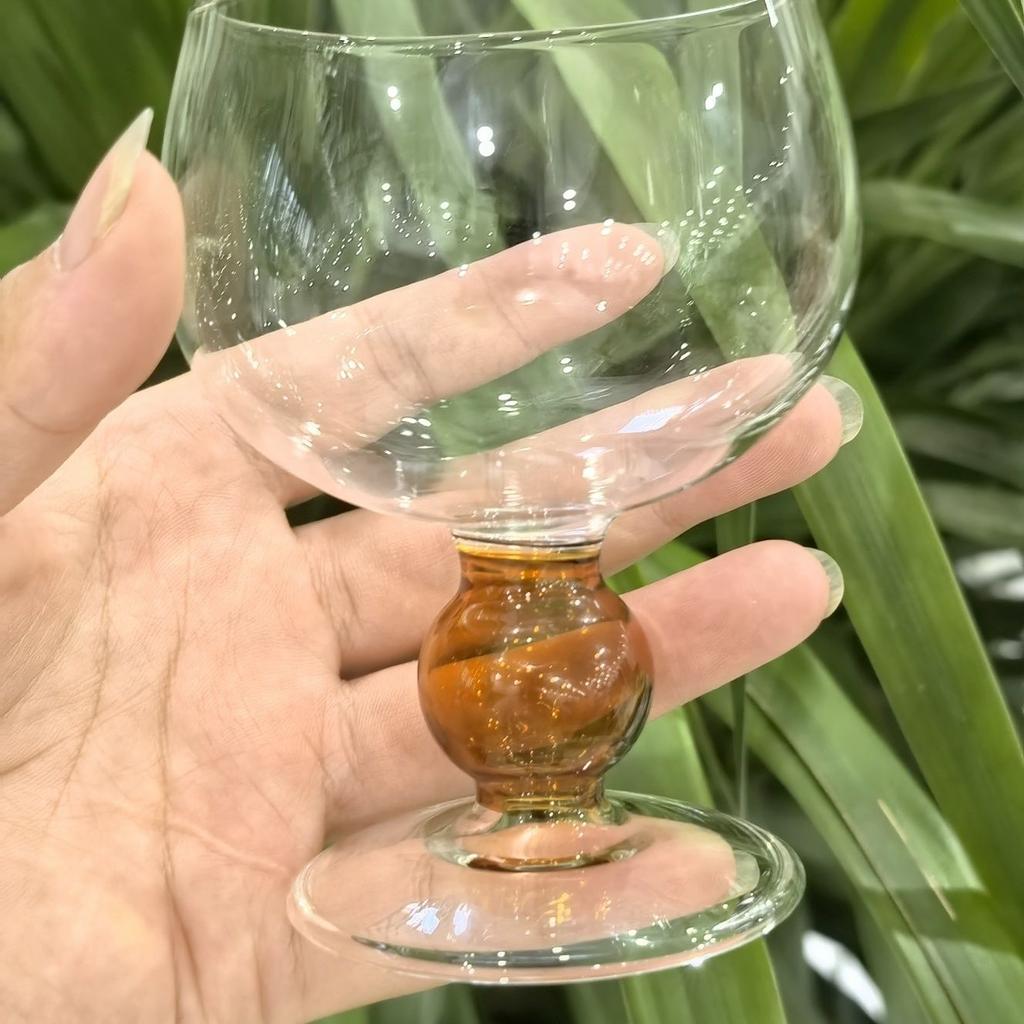 Green Ball Stemmed Decor Glass Cup Goblet Glasses Heat-resistant Cute High Borosilicate Dessert Ice Cream Bowl Festival Gift