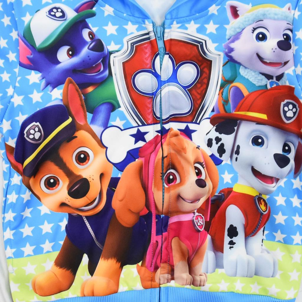 Spring Children's Loose Casual Printed Zipper Hooded Cardigan Jacket