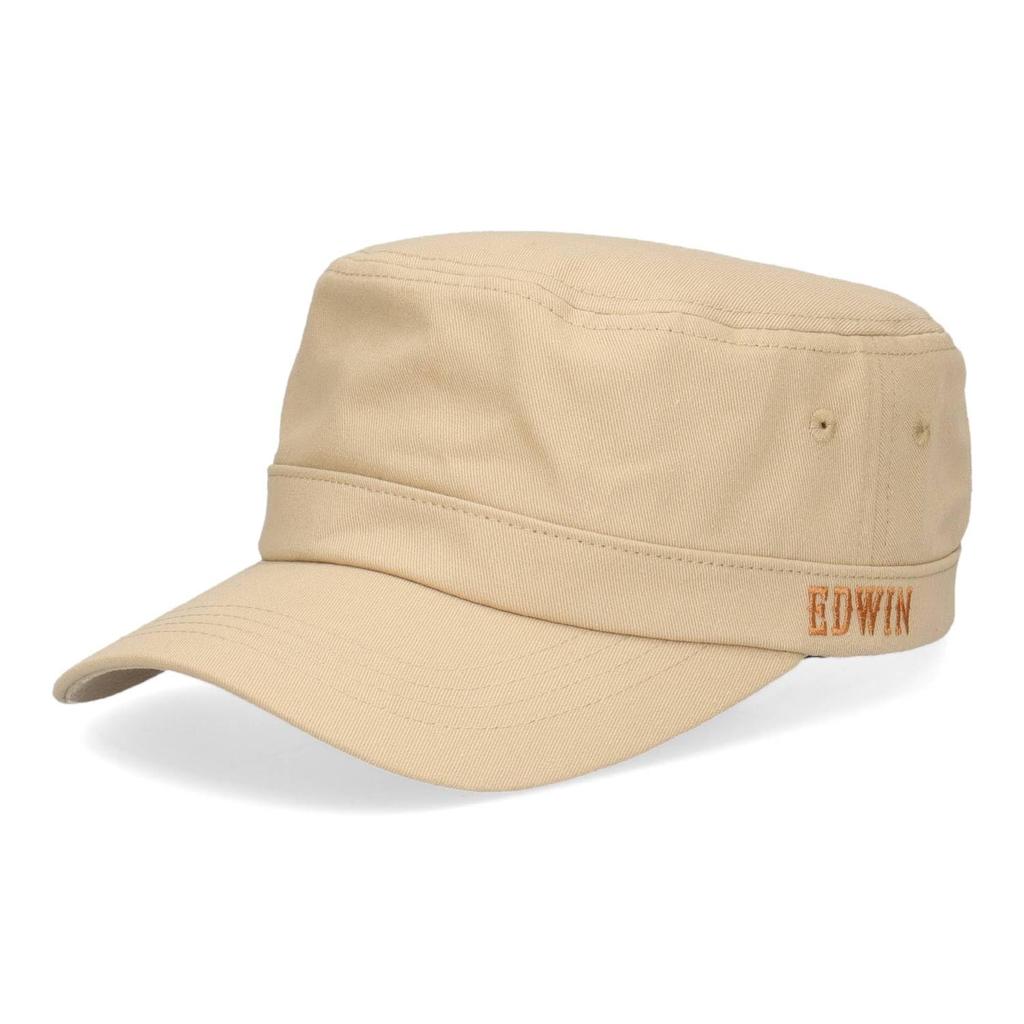 EDWIN Cotton Twill Work Cap, Basic Simple Design, Beige, Men's Casual Hat, Japanese Brand