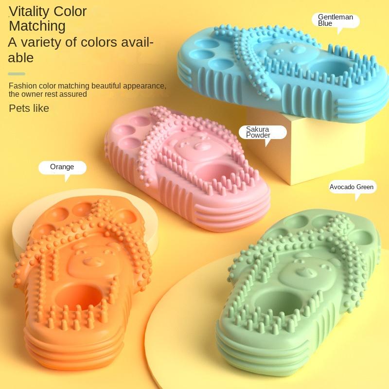 Pet Molar Tooth Cleaning Dog Bite Toy Slippers OEM_ODM Supplier Resistant Physical Consumption Pet Toys
