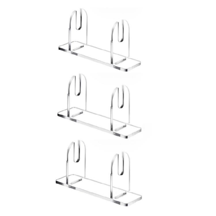 2/3Pcs Stylish Acrylic Handheld Fan Rack Clear Folding Fan Desktop Display Stand Shelves for Easy Assembly and Storage