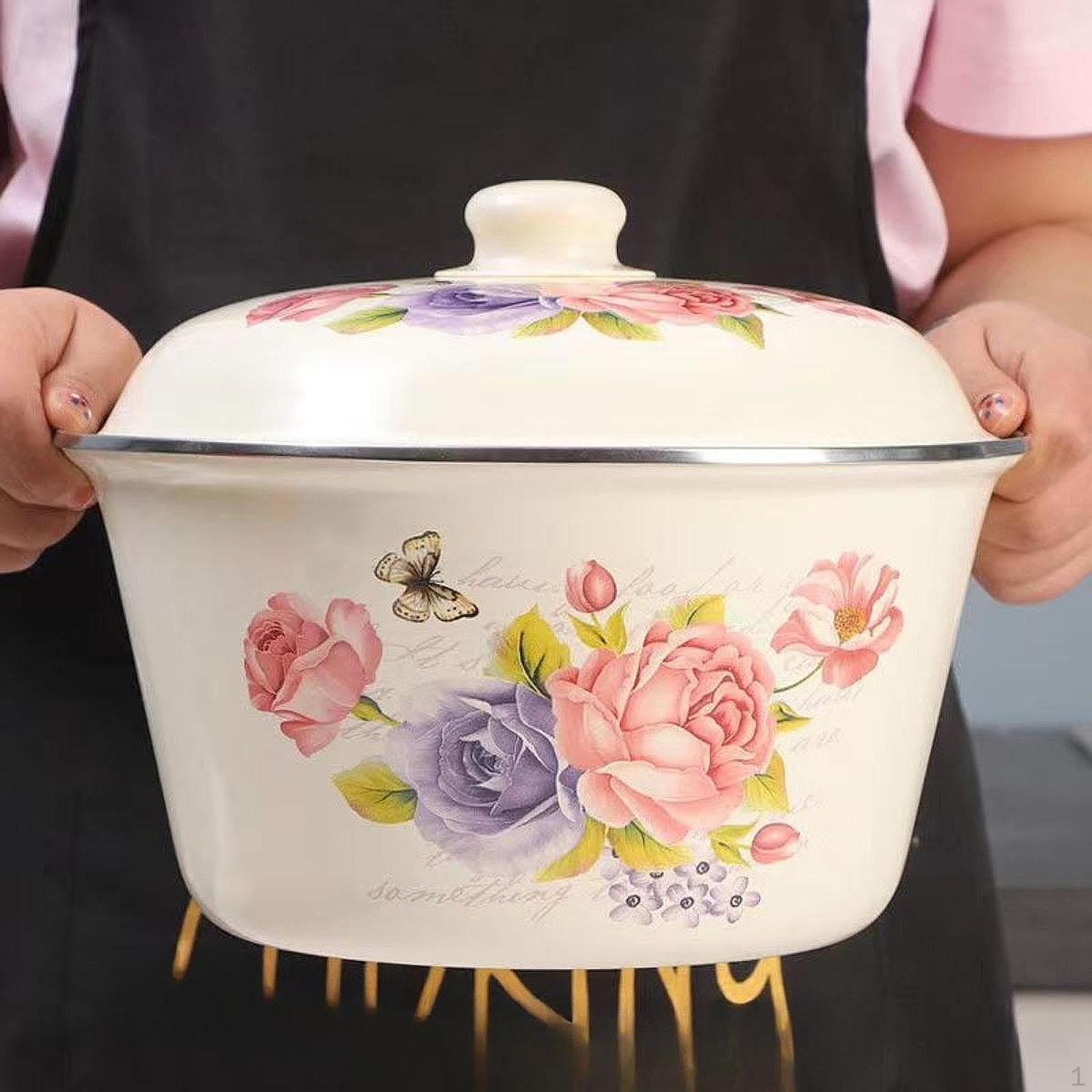 Эмалированная миска для замешивания и подачи