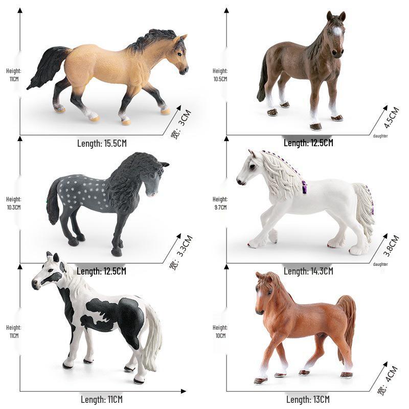 Wildlife Model Ornament: Friesian, Pinto, Tennessee Walking, and Quarter Horse