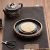 Vintage Gilded Iron Glaze Water Storage Pot Accessories Teapot Lid Bowl Dry Tea Brewing Holder Tea Table Serving Tray