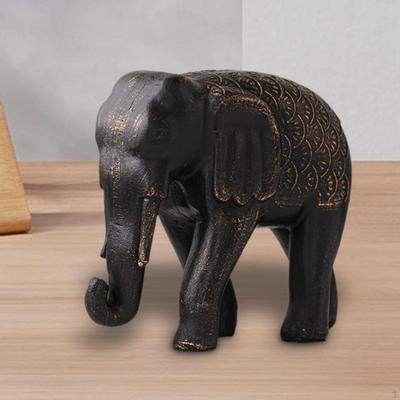 Sběratelská zvířecí socha Feng Shui Domácí dekorace Pryskyřičná soška slona Stolní figurka pro