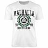 Valhalla Northland Valknut Wotans Knot Runes Nordic Mens T-Shirt-