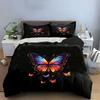 Colorful Butterfly Wall Set Soft Comfortable Duvet Cover Bedding Set Included 1*Duvet Cover & 2*Pillowcases, Gift
