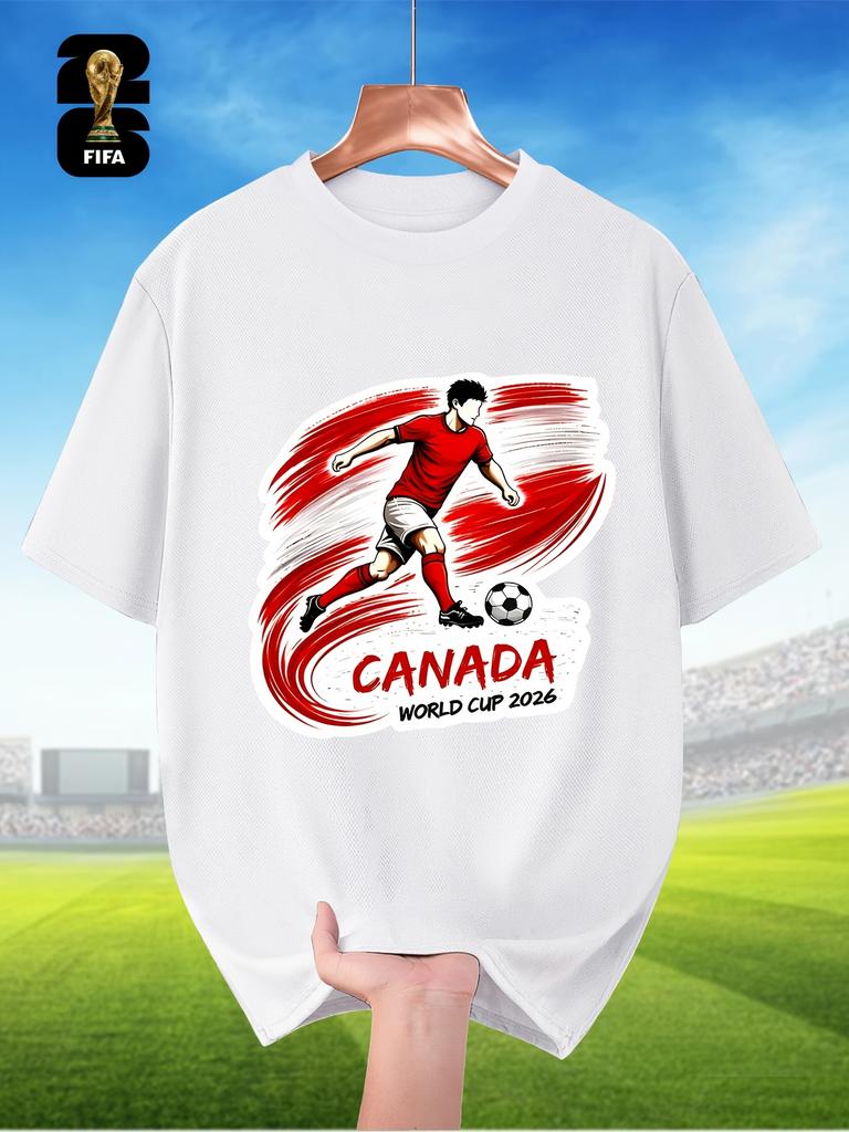 FIFA-Themed Men's Breathable Short-Sleeve T-Shirt for World Cup Gifts, Football Fans Apparel, Birthday Present for Birthdays/Dating/Creative Gifts