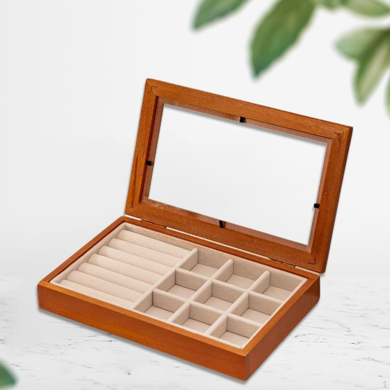 

Поднос-витрина Шкатулка для украшений с разделителями для колец Идея подарка Женщинам Style A