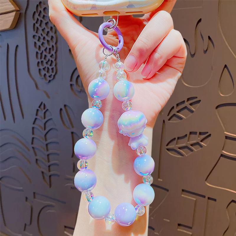 

Creative Little Girl Doll Beaded Mobile Phone Chain Keychain Pendant Cute Schoolbag Keychain Pendant Gift