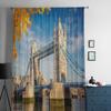 Tower Bridge din Londra Perdele de lux din șifon transparent pentru sufragerie Decorare dormitor Voile ferestre Perdele din tul