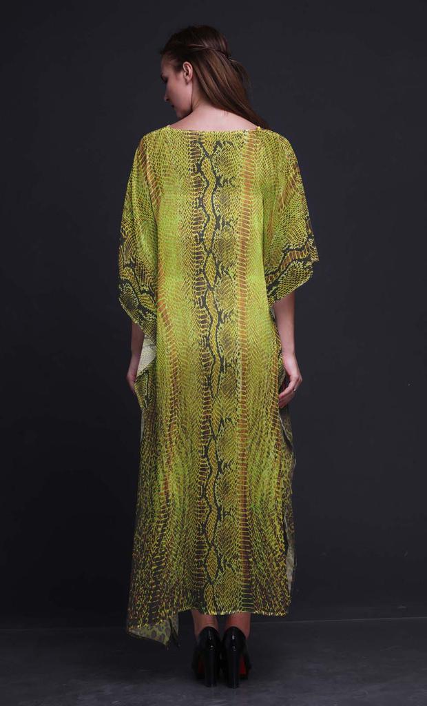 Phagun Snake Animal Skin Womens Long Beach Kaftan Beachwear Bikini Coverup Maxi