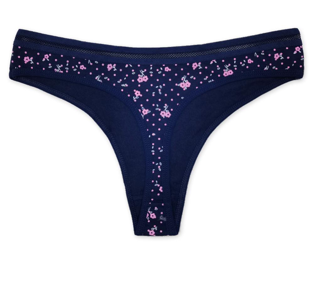Ženy Sexy G-String Potisk Tanga Dámské Kalhotky Spodní prádlo Kalhotky Módní Kalhotky Spodní kalhotky Spodní prádlo 6 ks/šarže