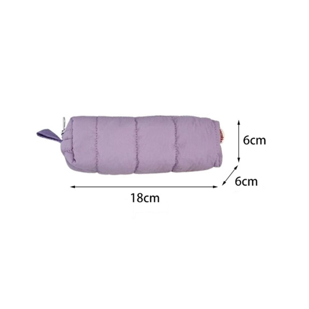 New Solid Color Pen Bag Large Capacity with Handle Pencil Case Soft Gift Stationery Bag Students Supplies
