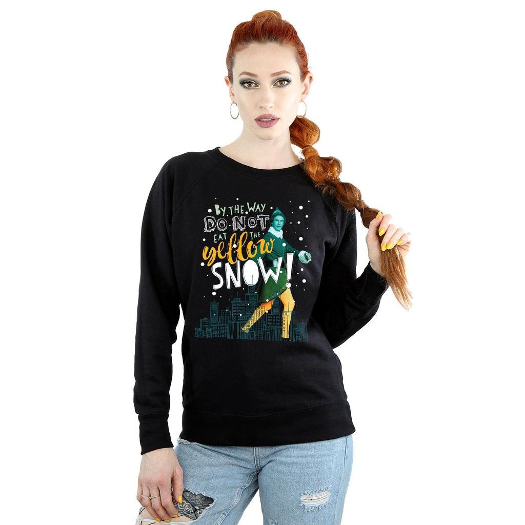 Elf Womens/Ladies Yellow Snow Sweatshirt