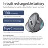 Wireless Rechargeable with 7 LED Ergonomic Vertical Compatible with and Black Bluetooth/USB 2.4G Dual-Mode Mouse, Display, 3200DPI, Buttons, Optical,