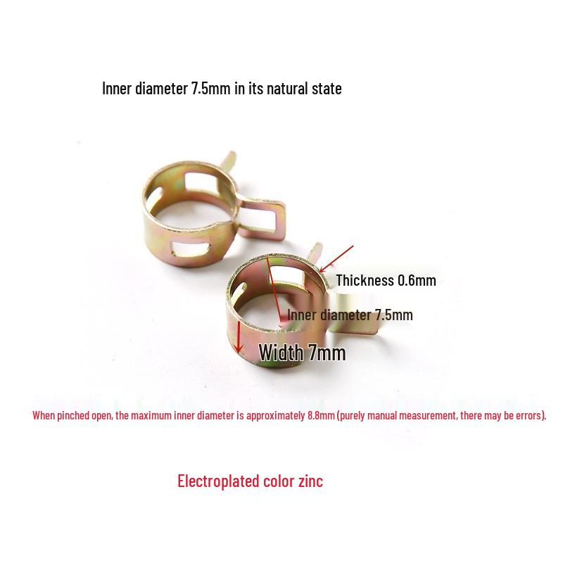 Elastic Steel Hose Clamp with Rubber Grip and Spring Clip