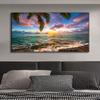 Sea View Beach Scenery Coconut Tree Image Tropical Palm Plant Wall Art Poster Canvas Painting Modern Home Bedroom Decoration
