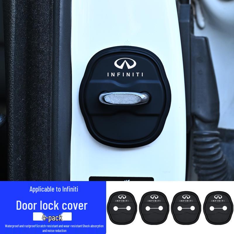 Car Door Lock Cover: Full Wrap Silicone Shock Absorption Pad