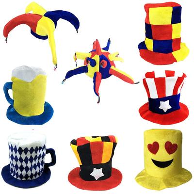 Halloween Party Cosplay Fancy Clown Hat Children Adult Football Fan Beer Carnival Birthday Hats National Flag Hat Cap