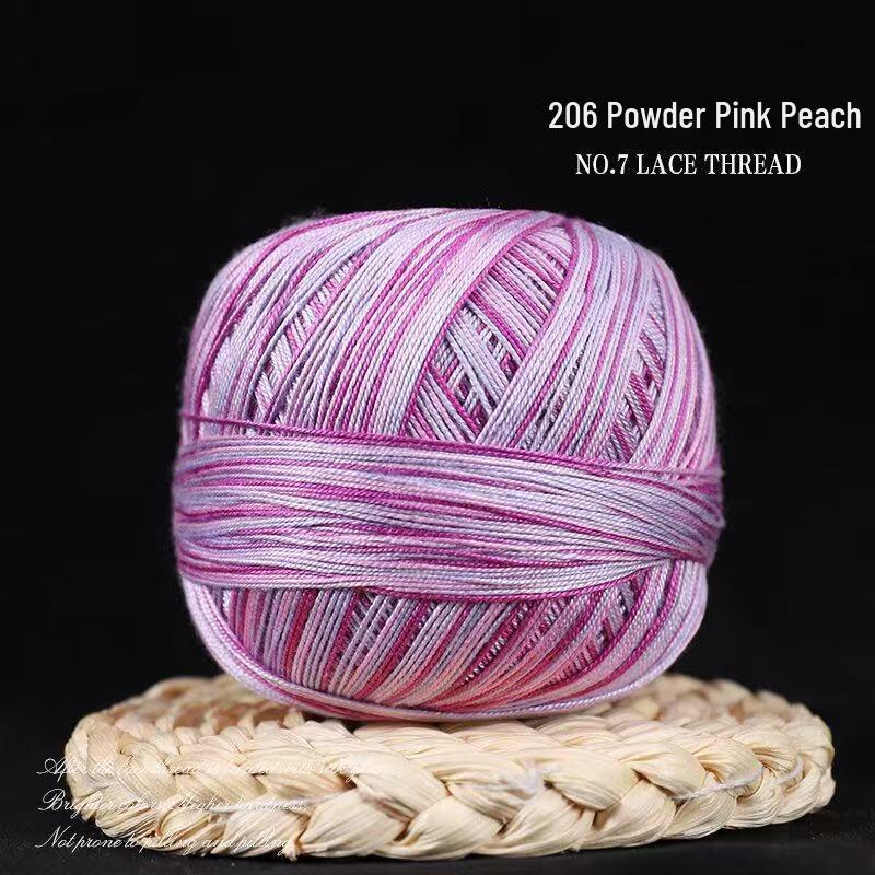 No. 7 Pure Cotton Silk Lace Yarn – Hand-Knitted, Strong Twist, Soft Half-Sleeve Crochet Yarn