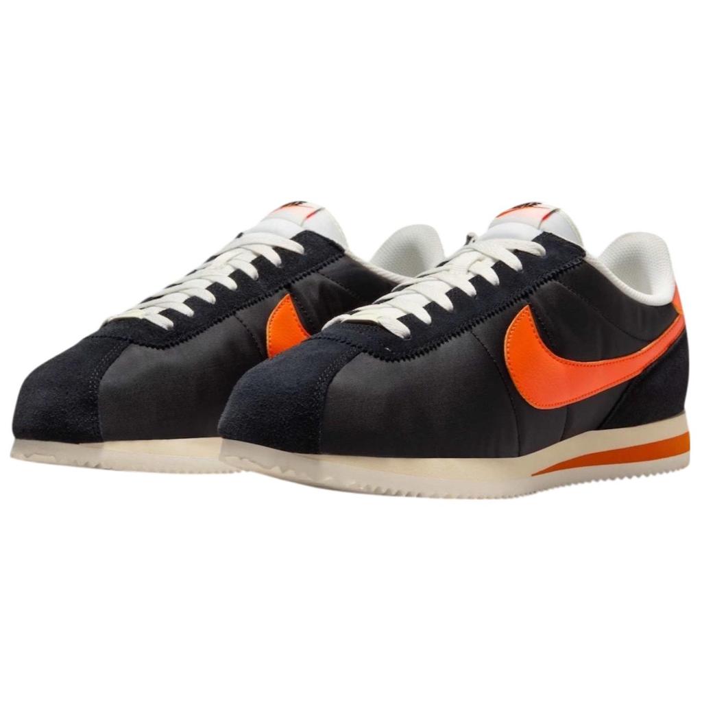 Nike Cortez TXT Black Safety Orange Unisex Sneakers Sail Muslin HF0263-003