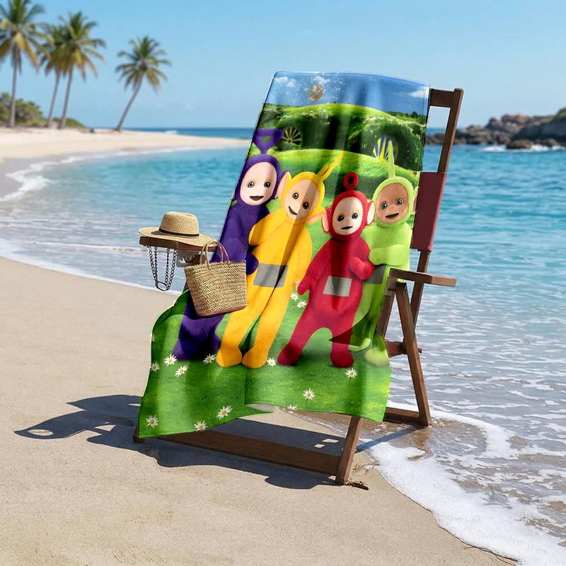Teletubbies Fashion Beach Towel: Ideal for Summer Adventures Soft, absorbent and quick drying suitable for swimming and bathing