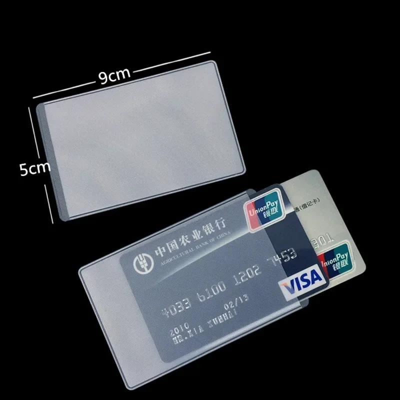 1/5/10PCS Transparent Card Cover Protective Holder PVC Waterproof Credit ID Business Card Protection Document Id Badge Case