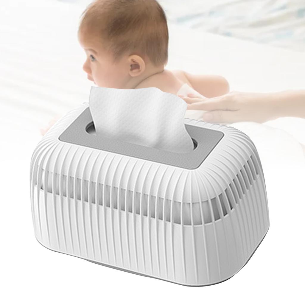 Taschentuchboxhalter Kunststoff Große Kapazität Rechteck Serviettenbox Abdeckung Spender für Badezimmer Küche Zuhause Weiß