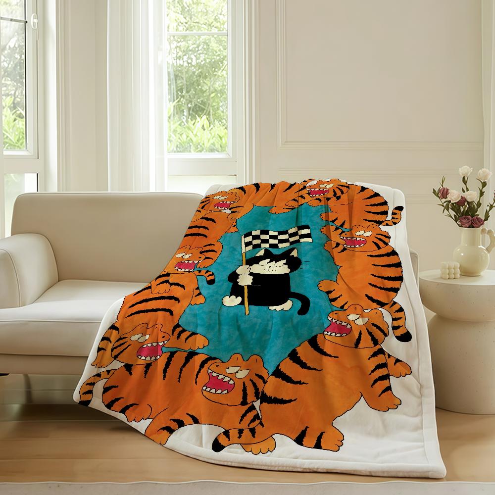 N-Naoto Hidaka Art Blanket Warm Soft Suitable For Bedroom Sofa Bed Living Room Office Travel Camping Gifts