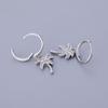 925 Sterling Silver Pave Zircon Coconut Tree Hoop Earrings Female Golden  Selling Korean Jewelry