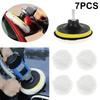 7Pcs Car Polishing Sponge Pads Kit Foam Pad Buffer Kit Polishing Machine Wax Pads 4 Inch for Removing Scratches Auto Paint Care