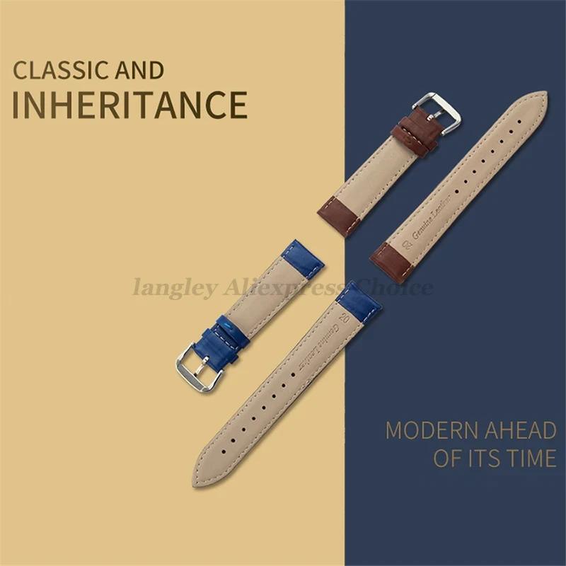 Genuine Leather Watch Bands Strap 12mm 13mm 14mm 15mm 16mm 17mm 18mm 19mm 20m 21mm 22mm 23mm 24mm Men General Watch Band Straps