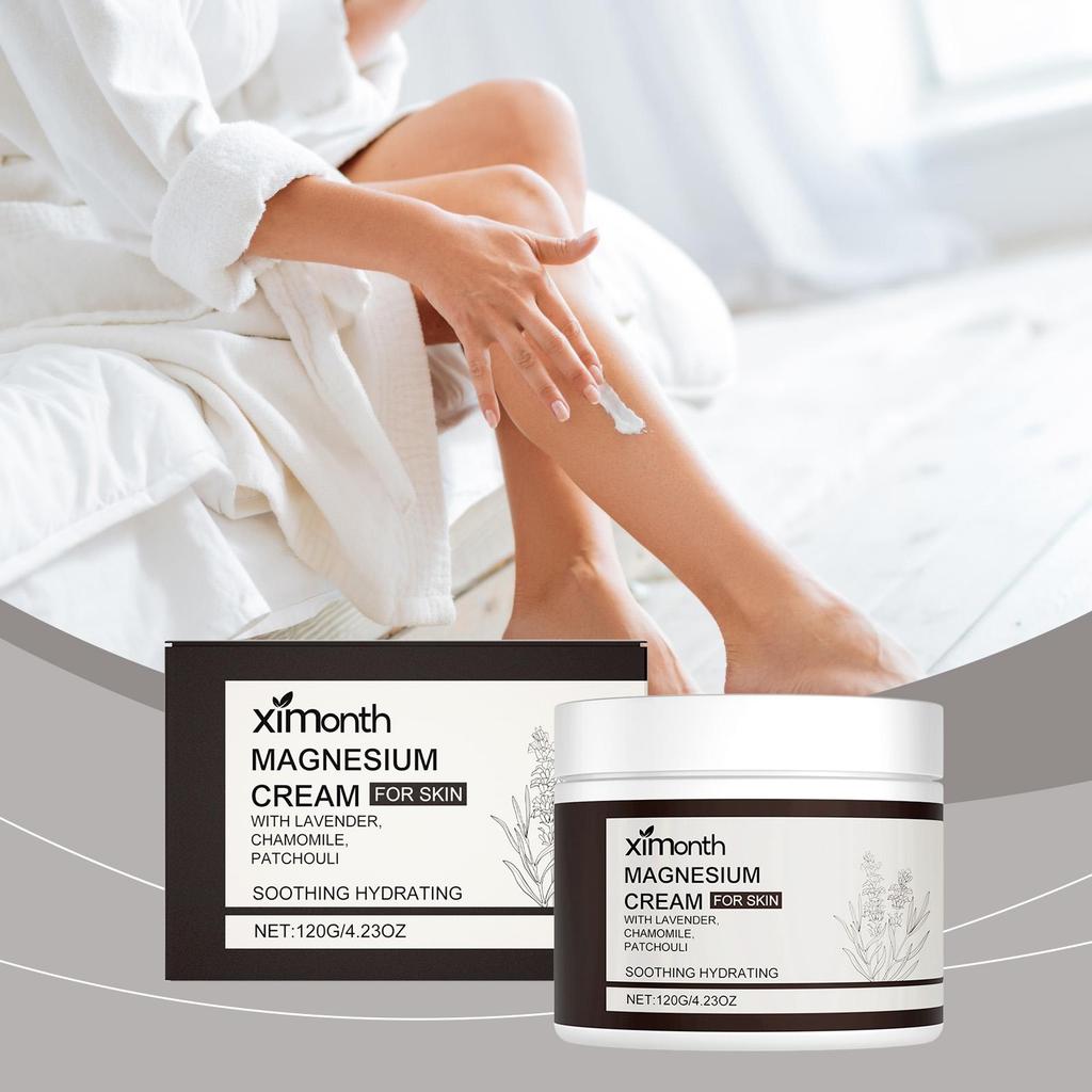 XIMONTH Body Care Magnesium Cream Gentle Nourishing Moisturizing After Sport Care Refreshing Skin Care Body Lotion
