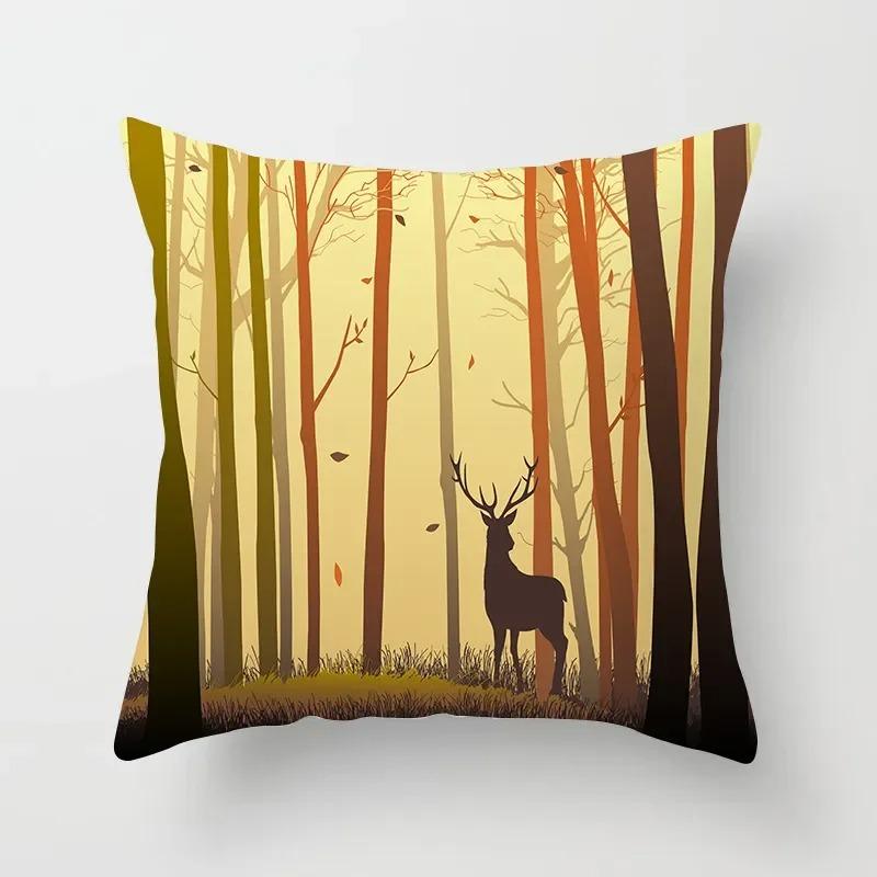 Față de pernă de studiu cu frunze de arțar de toamnă, pentru bicicletă, pentru birou, sufragerie, casă, ornamente pentru mașină