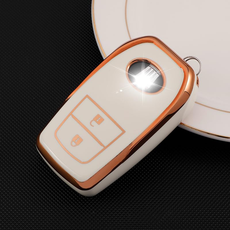 Kinotaka Toyota Dedikerad Design TPU 2-knapps Smartnyckelfodral för Yaris Cross Prius