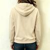Women's Fashion Long Sleeve Hoodie Pullover Sweatshirt Solid Color Pocket Casual Pullover Sweatshirt with Drawstring Hood and Front Pocket