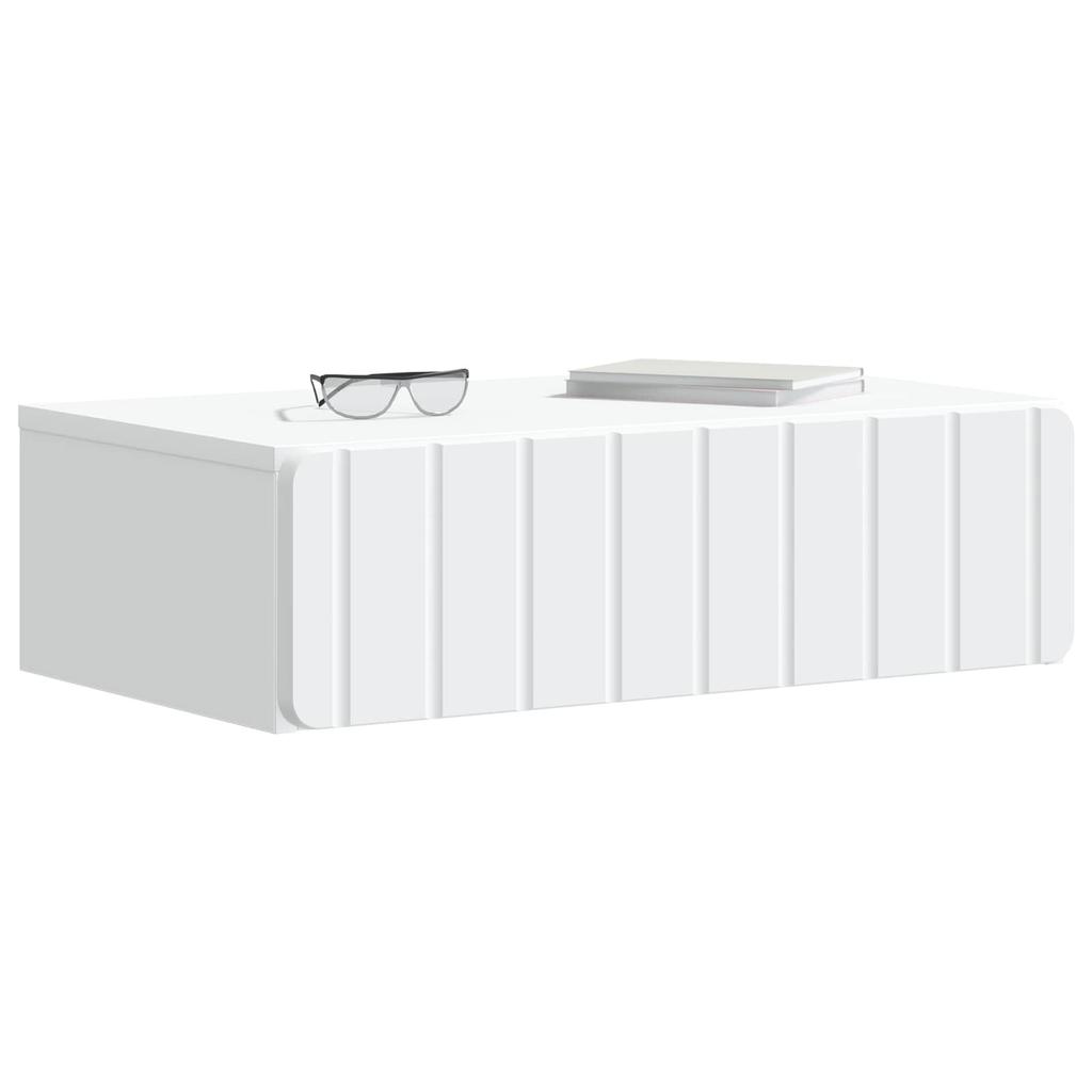 Wall Mounted Side Table White 59 x 34.5 x 17 cm