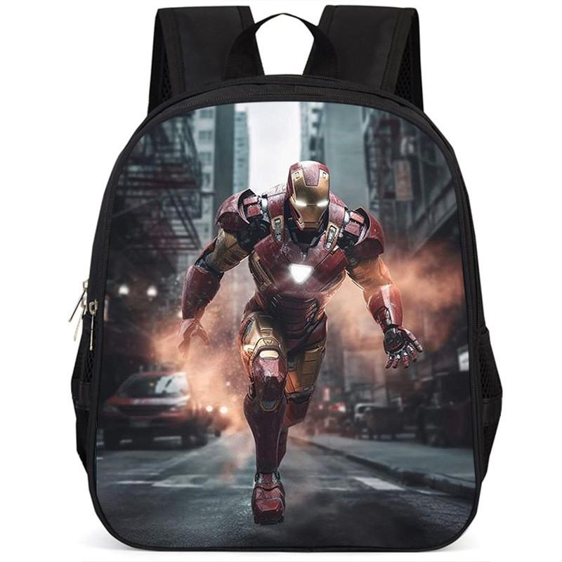 Stylowy plecak dla dzieci Iron Man 15 cali, duża pojemność, lekki, wykonany z tkaniny Oxford