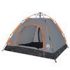 VidaXL Tente de Camping 3 Personnes, Abri avec Sac de Transport, Auvent de Camping Jardin Terrasse, Gris et Orange 4004167